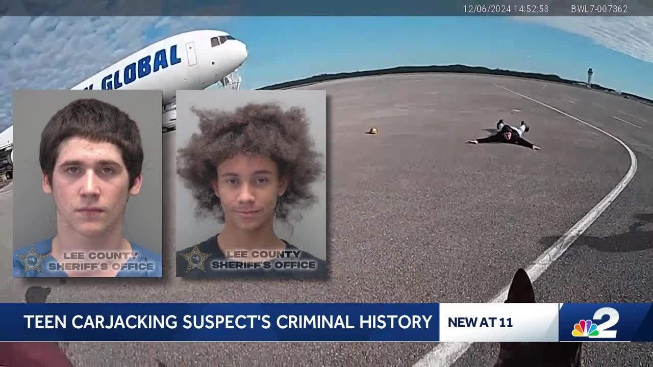 Criminal history of teen suspect in Lee County carjacking - YouTube
