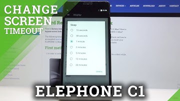 ELEPHONE C1 Max Set Up Screen Timeout