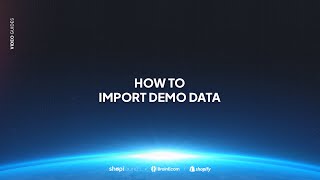 02. How to import Demo Data