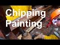 Chipping and Painting on Ships - How its done  | Life at Sea on Container Ship