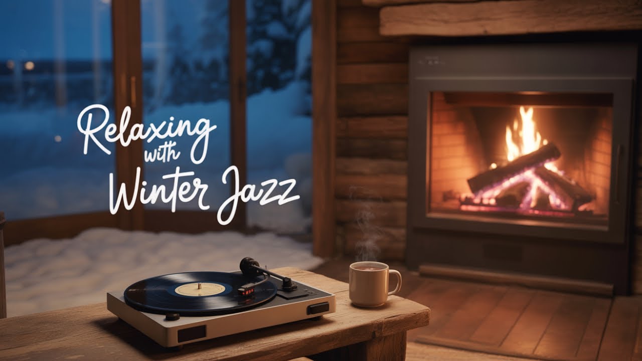 Winter Cabin Jazz 2026 ❄️ Warm Fireplace Sounds for Study & Productivity