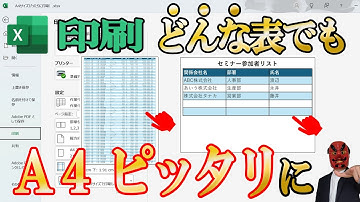 【Excel】どんな表でもA4ピッタリに印刷する方法！