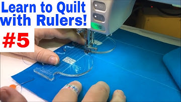 Learn to quilt with Rulers Tutorial Part 5 - Quilting Clamshells from Westalee by Sew Steady
