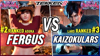 T8 🔥 Fergus (#2 Ranked Asuka) vs Kaizokulars (#3 Ranked Lars) 🔥 Tekken 8 High Level Gameplay