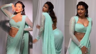 Desi Diva Sama Andar Slaying In Saree Bold Desi Beauty