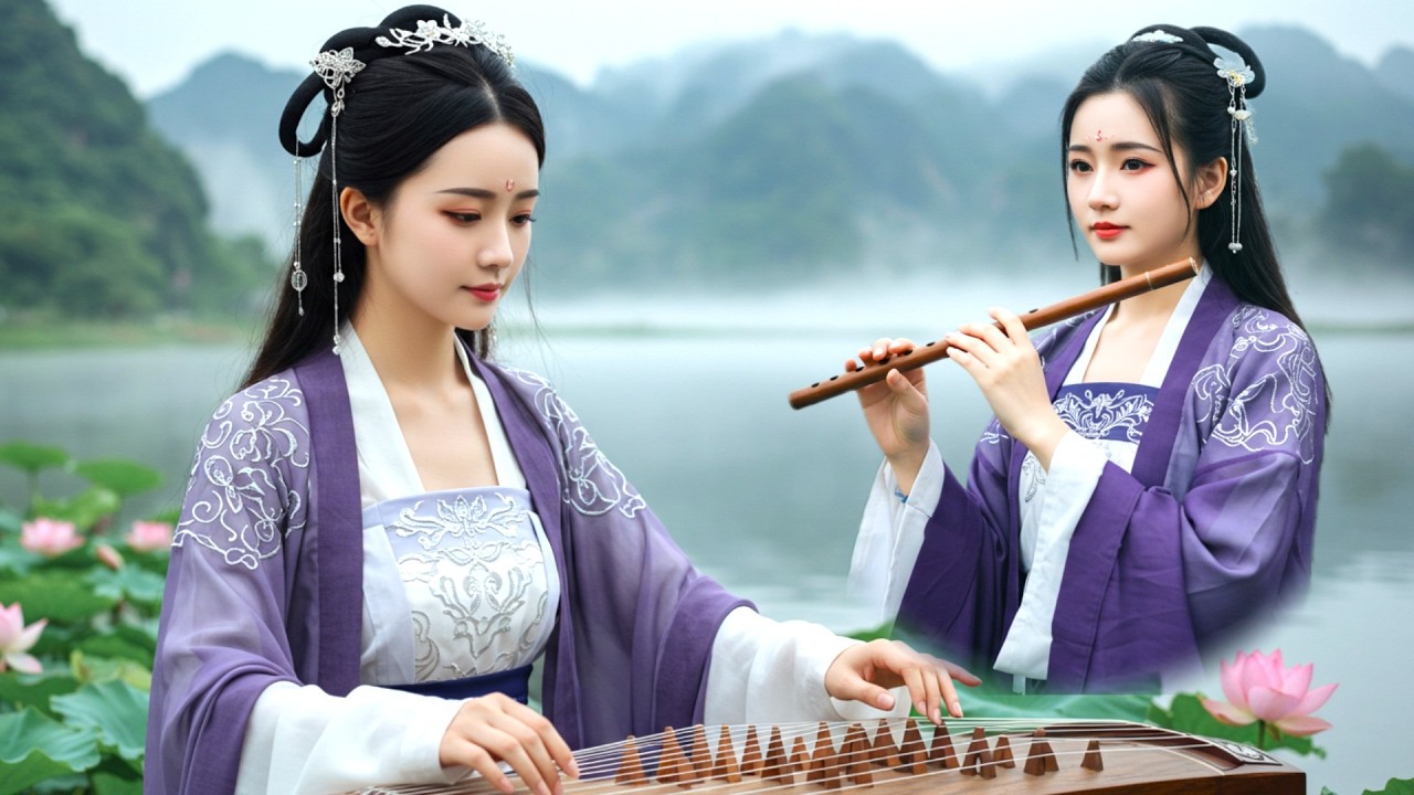 Chinese Relaxing Music for Stress Relief 🌿 | Bamboo Flute & Lotus ...