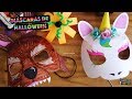 Máscaras de papel rápidas para #Halloween (hombre lobo y unicornio) #TutorialConCausa