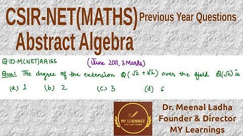 (Q.ID.M(NET)AA16S) Previous Years Question on Abstract Algebra, CSIR UGC NET, June 2011.
