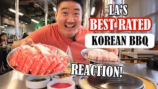 Eating at the HIGHEST RATED KOREAN BBQ in Los Angeles!