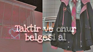 Taktir Belgesi ve Onur Belgesi al (Güçlü) 🎒 Resimi