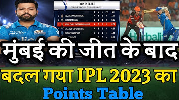 Ipl 2023 Points Table|Mi vs Srh full match highlights|Today Ipl 2023 Points Table|