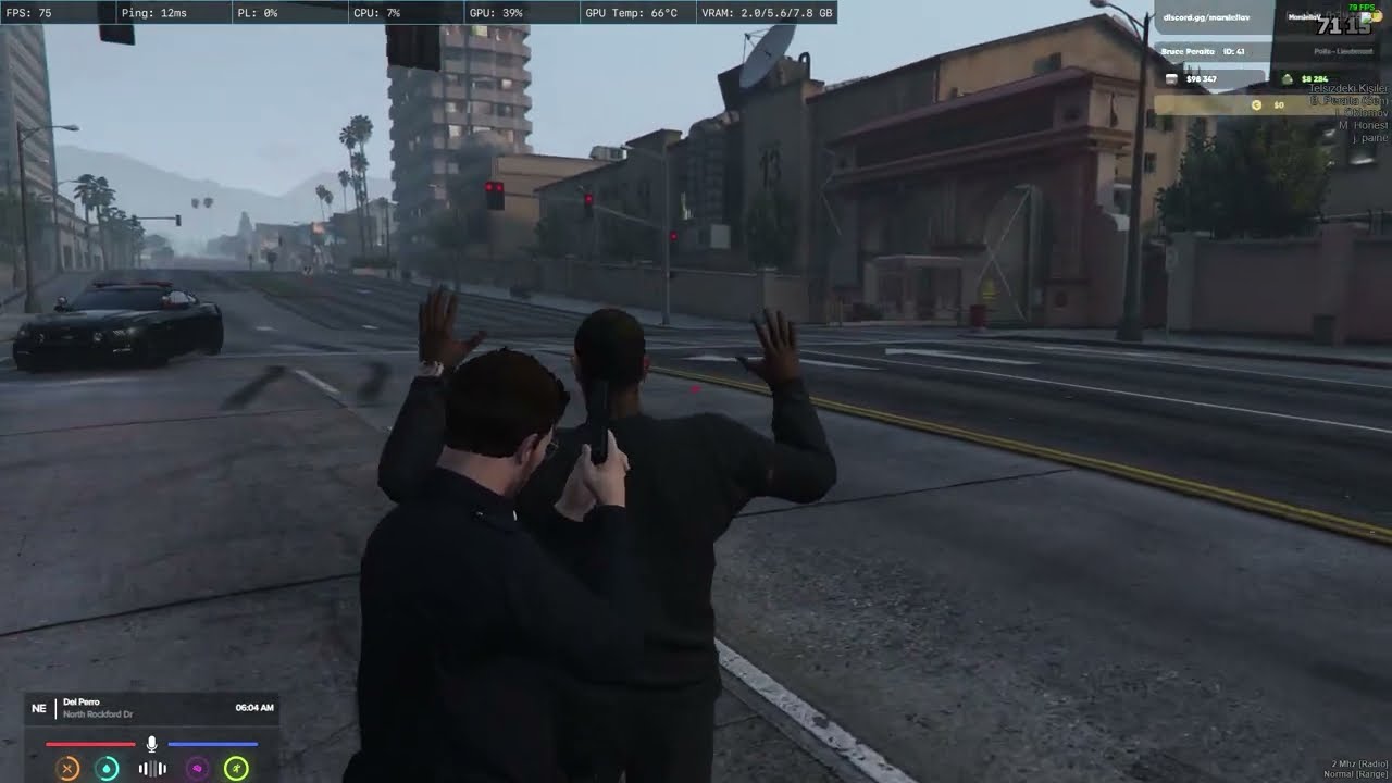 İllegal Modifiyeli Vatandaş Pull Over Kurallarına Uymayınca Felony Stop Uygulandı #fivem #fivemtr