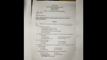 M.Sc. Botany 2nd Semester Exam 2023 Question Paper#Advances in Archegoniate#question #questionpaper