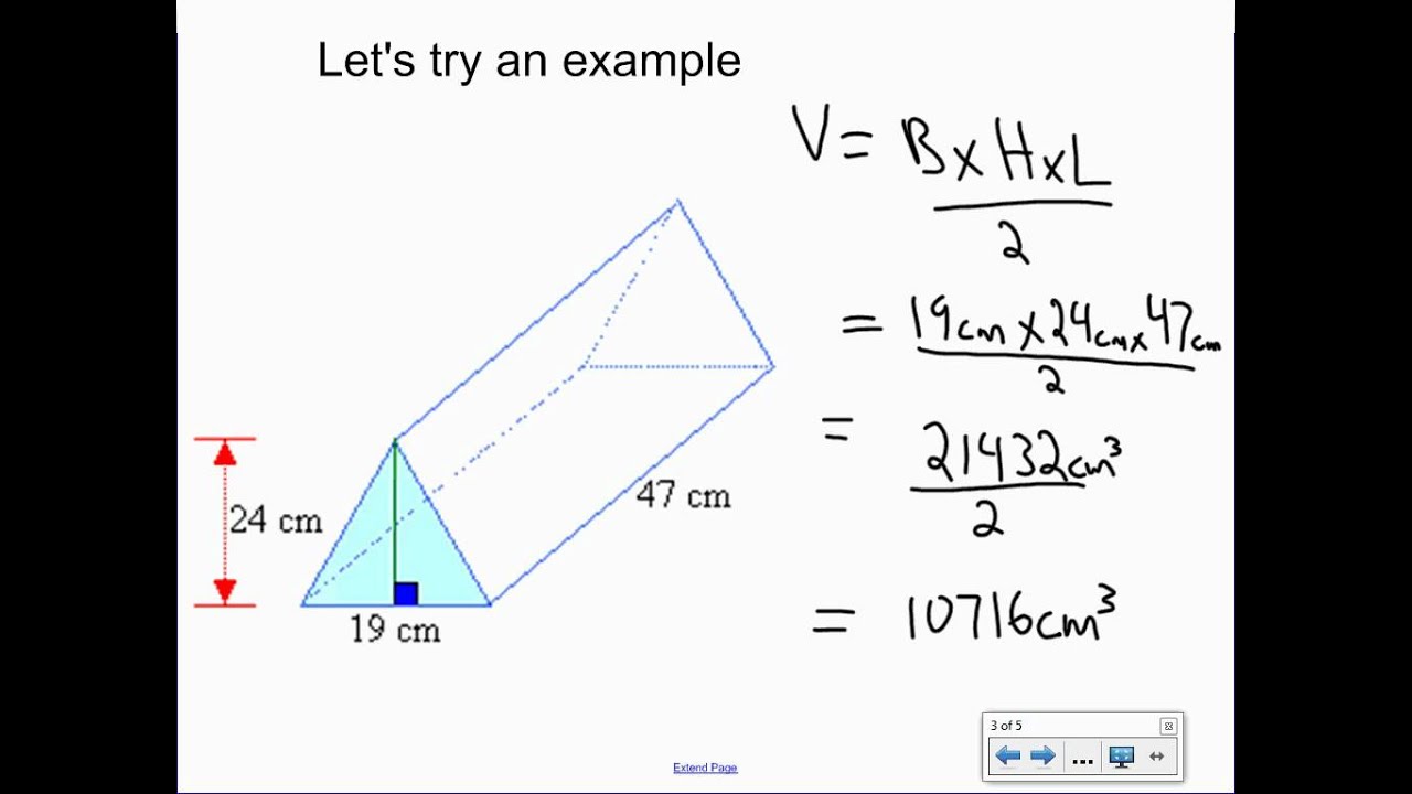 unit volume homework 2 volume of triangular prisms