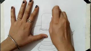 how to draw shiva lingam | shivling drawing |lord shiva drawing| Bolenath drawing easy|shiva drawing