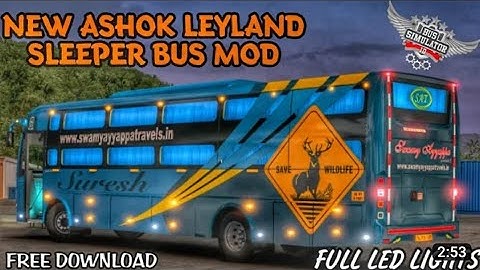MOST REALISTIC 😱|| New Ashok Leyland SLEEPER Bus Mod Released For Bussid || Download Mod ||