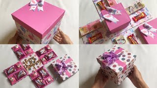 How To Make Explosion Box For Birthday | Cara Membuat Snack Box Tutorial - Gift Idea