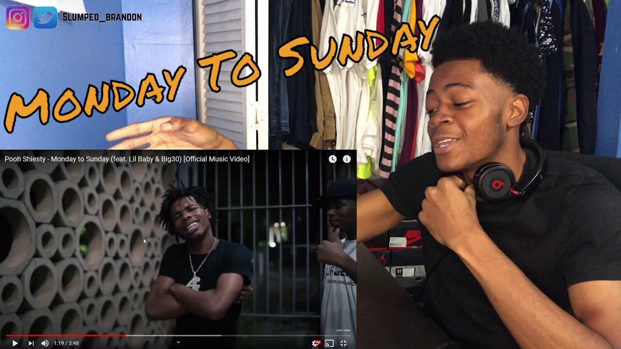 Pooh Shiesty - Monday to Sunday (feat. Lil Baby & Big30) REACTION | Slumped Brandon