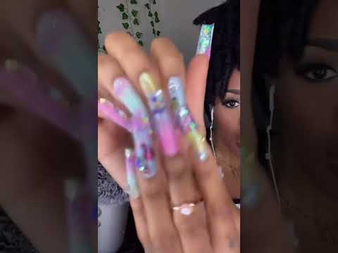 Long Nail Tapping 💅🏽 #nailtapping #nailasmr #longnails