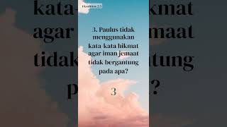 Kuis Alkitab 1 Menit yang Membuatmu Makin Rendah Hati - Kuis Alkitab dalam 1 Menit (1025)