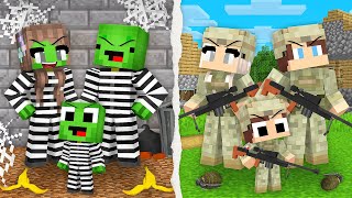 Mikey Family CRIMINALS vs JJ Family SNIPERS Battle in Minecraft (Maizen)