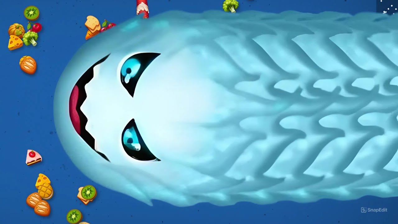 WormsZone io 🐍 GIANT Worm Top 1 Server  Insane Food Feast Gameplay