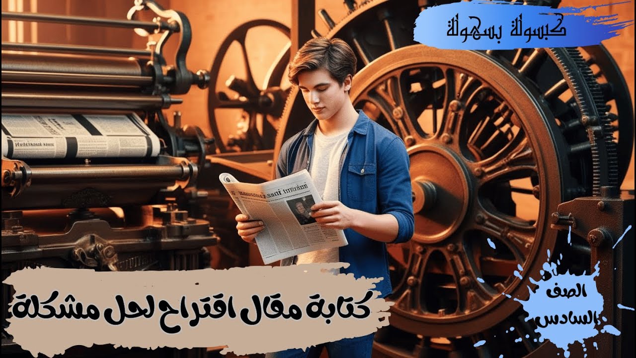 كتابة مقال اقتراح لحل مشكلة للصف السادس - تعبير ( كتابة مقال لاقتراح لحل مشكلة ) للصف السادس .