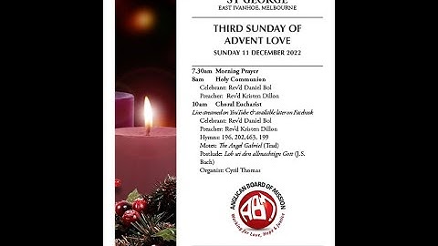 Choral Eucharist for Third Sunday of Advent (Sunday 11 December 2022)