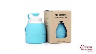 Collapsible Silicone Drinking Bottle 580Ml Blue