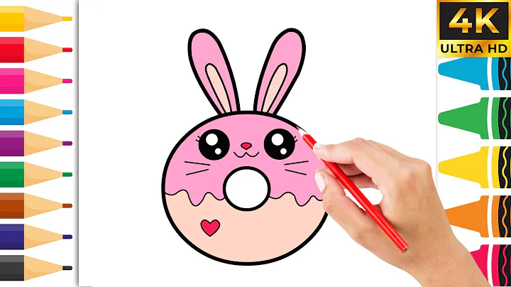 How to Draw Cute Bunny Donut 🍩🐰 | Easy Kawaii Drawing and Coloring for Kids