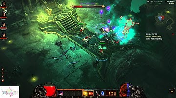 Diablo 3 Beta: 4 player Skeleton King Boss Fight: Demon Hunter