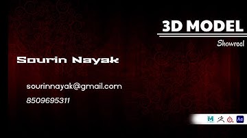SOURIN NAYAK - 3D MODELING SHOWREEL 2022