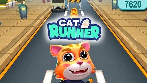 Cat Runner Game run Jump and collect gold coins 😼