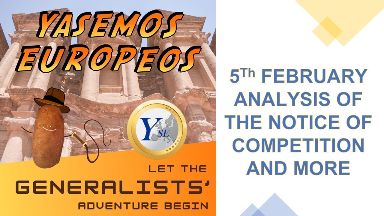 YSE  webinar for  AD5 graduates -  Analysis of the notice of competition, tests and more