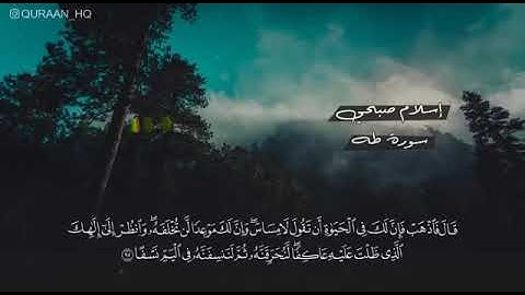ما تيسّر من سورة طه بصوت القارئ إسلام صُبحي..