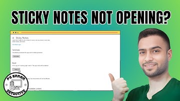 How To Fix Sticky Notes Not Opening Or Working In Windows - Full Tutorial