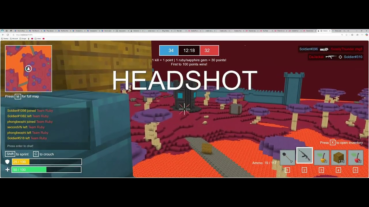 Voxiom io Build, Craft, Shoot Microsoft Edge 2025 02 25 19 31 18 - YouTube