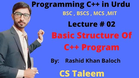 Lecture#02 || Basic Structure of  C++ Program in Urdu || Programming C++