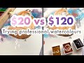 CHEAP vs PROFESSIONAL! ~ I try Sennelier watercolours for the FIRST time!