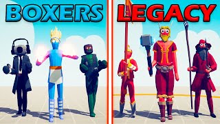NEW BOXER TEAM vs LEGACY TEAM - Totally Accurate Battle Simulator | TABS