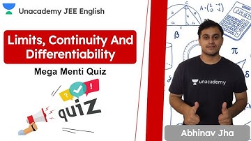 Mega Menti Quiz | Limits , Continuity And Differentiability | IIT JEE | Maths | Abhinav Jha