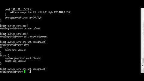 Junos: Remove insecure services on default configuration