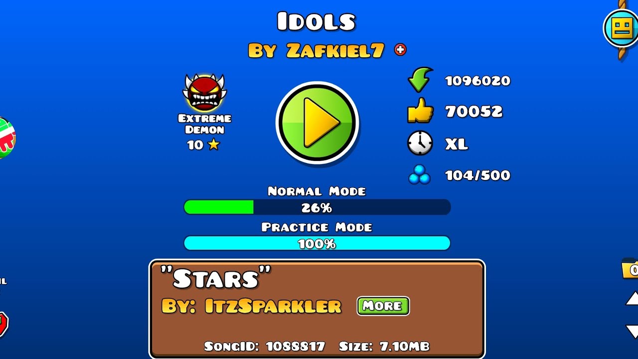 IDOLS BY ZAFKIEL & MORE - NoClip RUN TO 59%