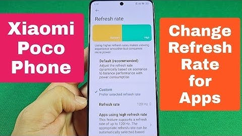 How to change refresh rate for apps Xiaomi Hyper OS 2 Poco Phone