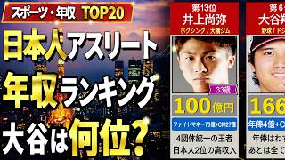 【スポーツ】日本人アスリート年収ランキング！最も年収が高いのは誰？【TOP20】