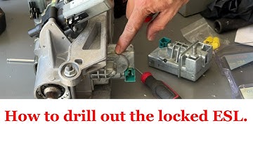 Mercedes w204 C300 C250 C350 C63 - How to drill out a locked ESL. Steering Lock Removal from Column