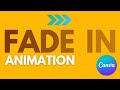 How to Fade Text In using  canva animation