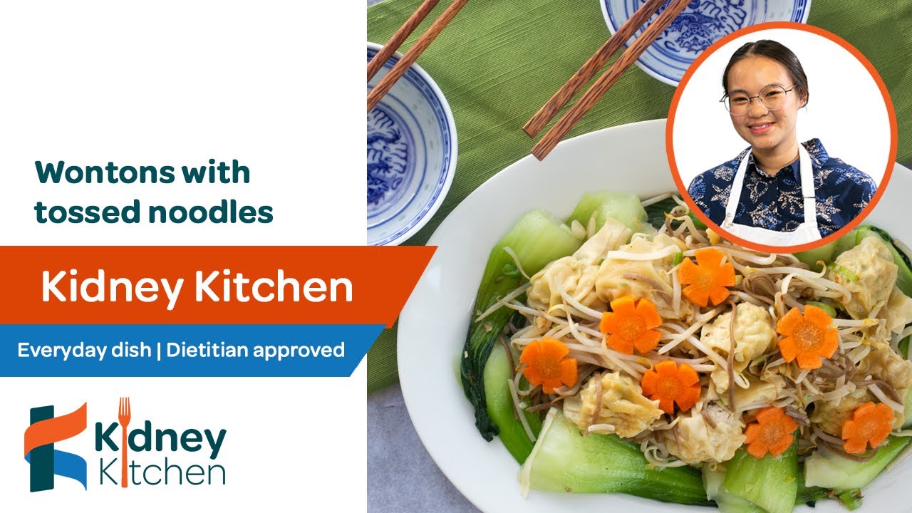 Wontons with tossed noodles | Kidney Kitchen | kidney friendly recipe