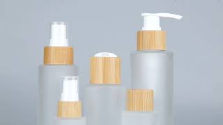20 ml to 100 ml  frosted  glass perfume bottle with bamboo lid
