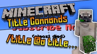 Minecraft 1.12 | HOW TO DO MINECRAFT TITLE COMMANDS! (Tutorial)